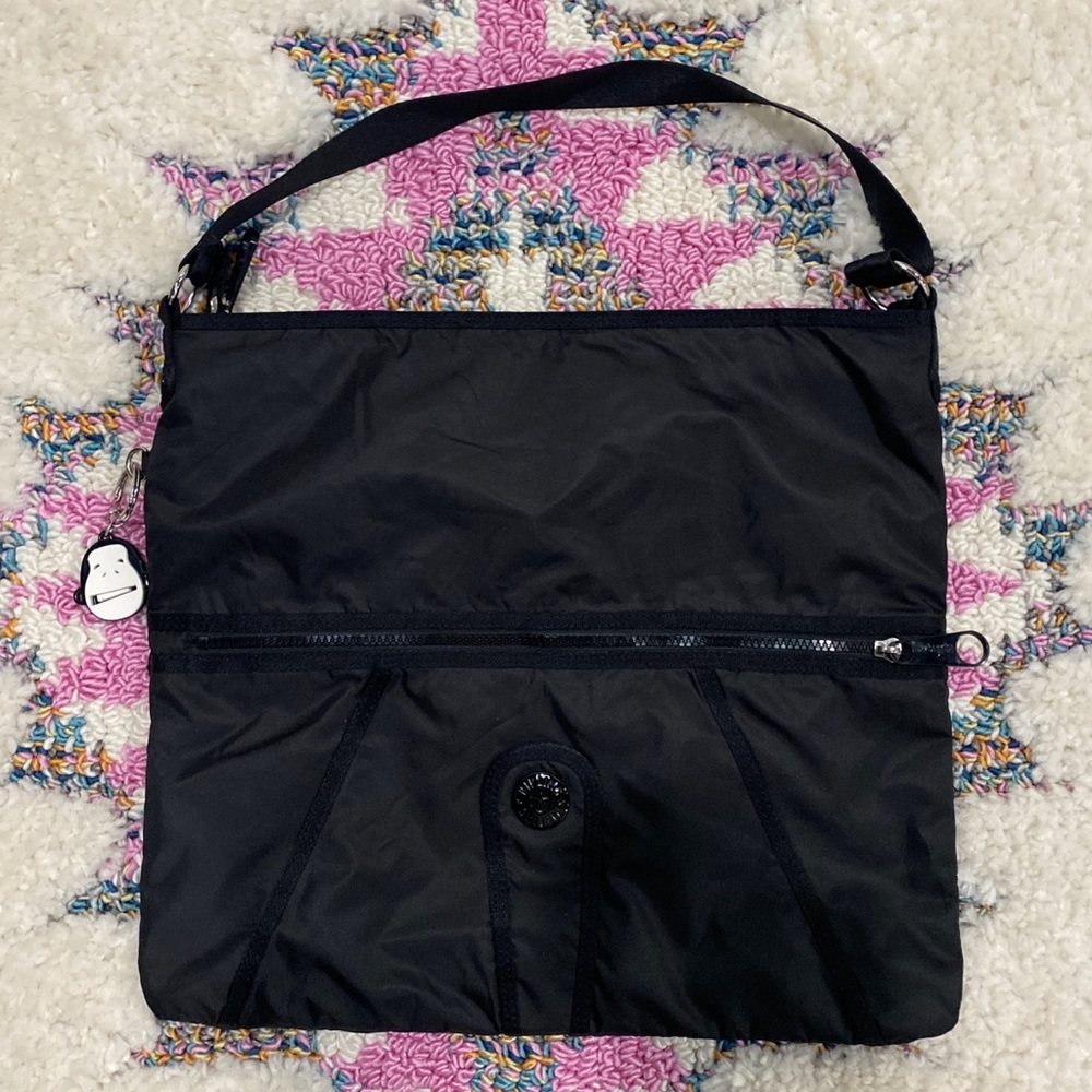 NWOT Kipling black nylon shoulder bag